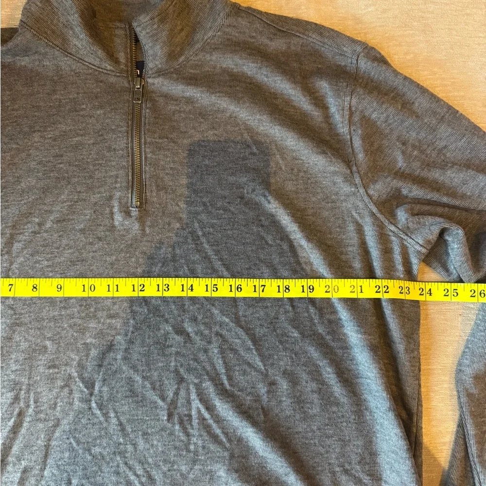 GAP Men’s Quarter Zip Pullover Sweater Charcoal Gray XL Long Sleeve Casual